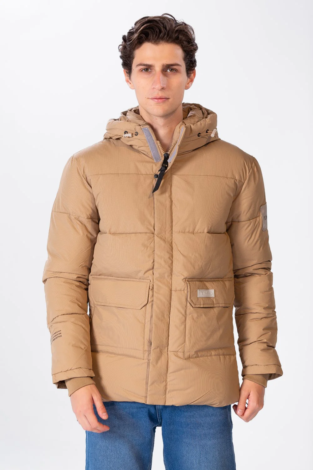 Men's Waterproof Puffer Jacket With Front Pockets - Image 4