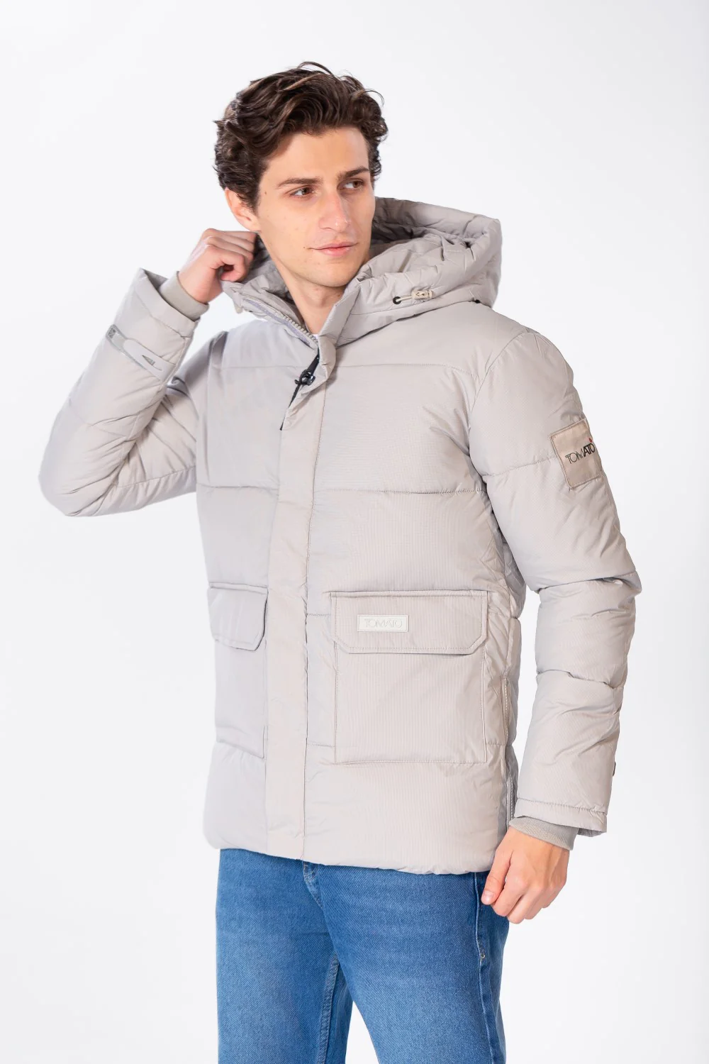 Men's Waterproof Puffer Jacket With Front Pockets - Image 7