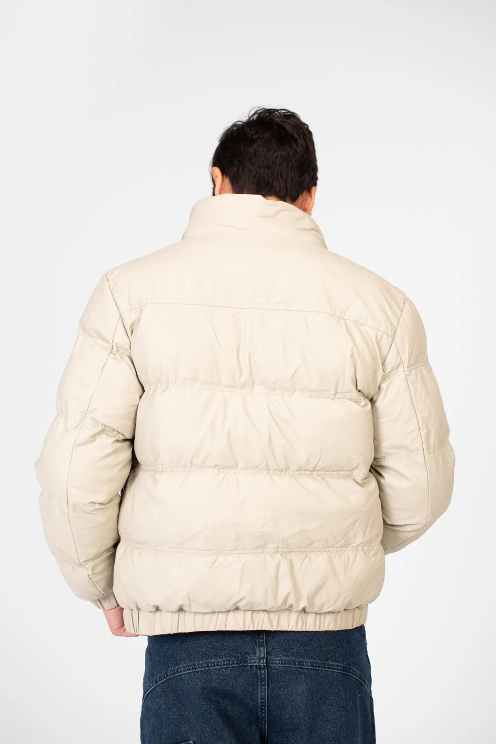 Men's Waterproof Puffer Jacket With Full Zip And Pockets - Image 2