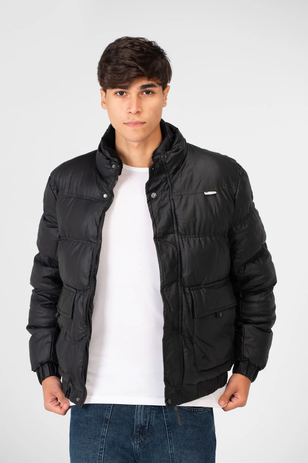 Men's Waterproof Puffer Jacket With Full Zip And Pockets - Image 5