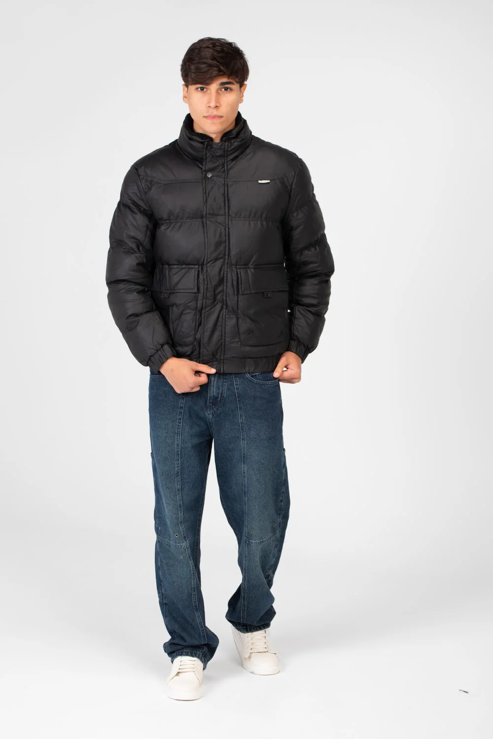 Men's Waterproof Puffer Jacket With Full Zip And Pockets - Image 8