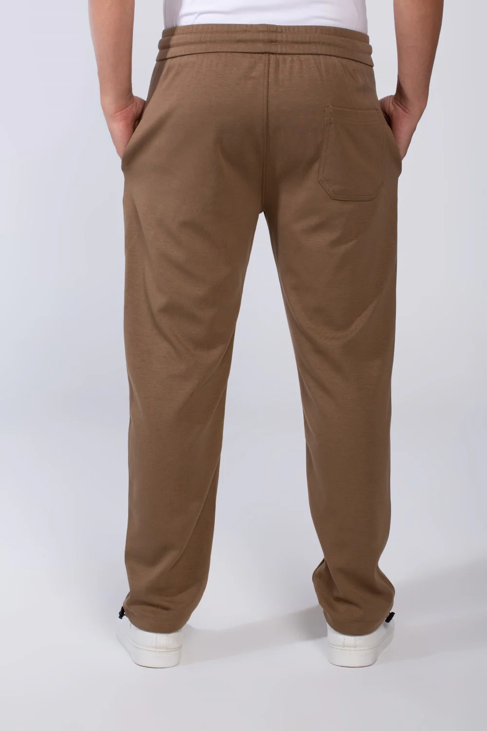 Men's Elastic Waistband With Practical Side Pockets Wide Leg Sweatpants - Image 8