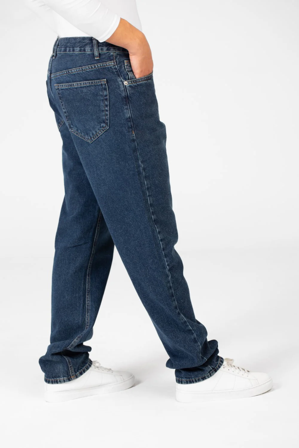 Men's Wide Leg Jeans Pants With Five Pockets And Button Front - Image 11