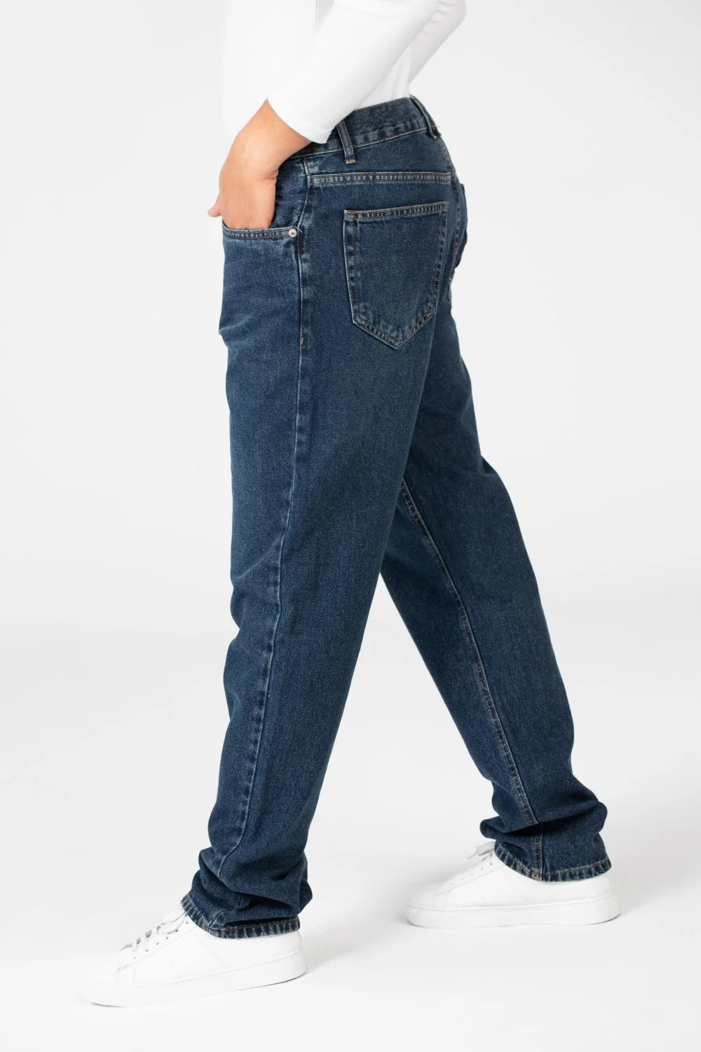 Men's Wide Leg Jeans Pants With Five Pockets And Button Front - Image 12