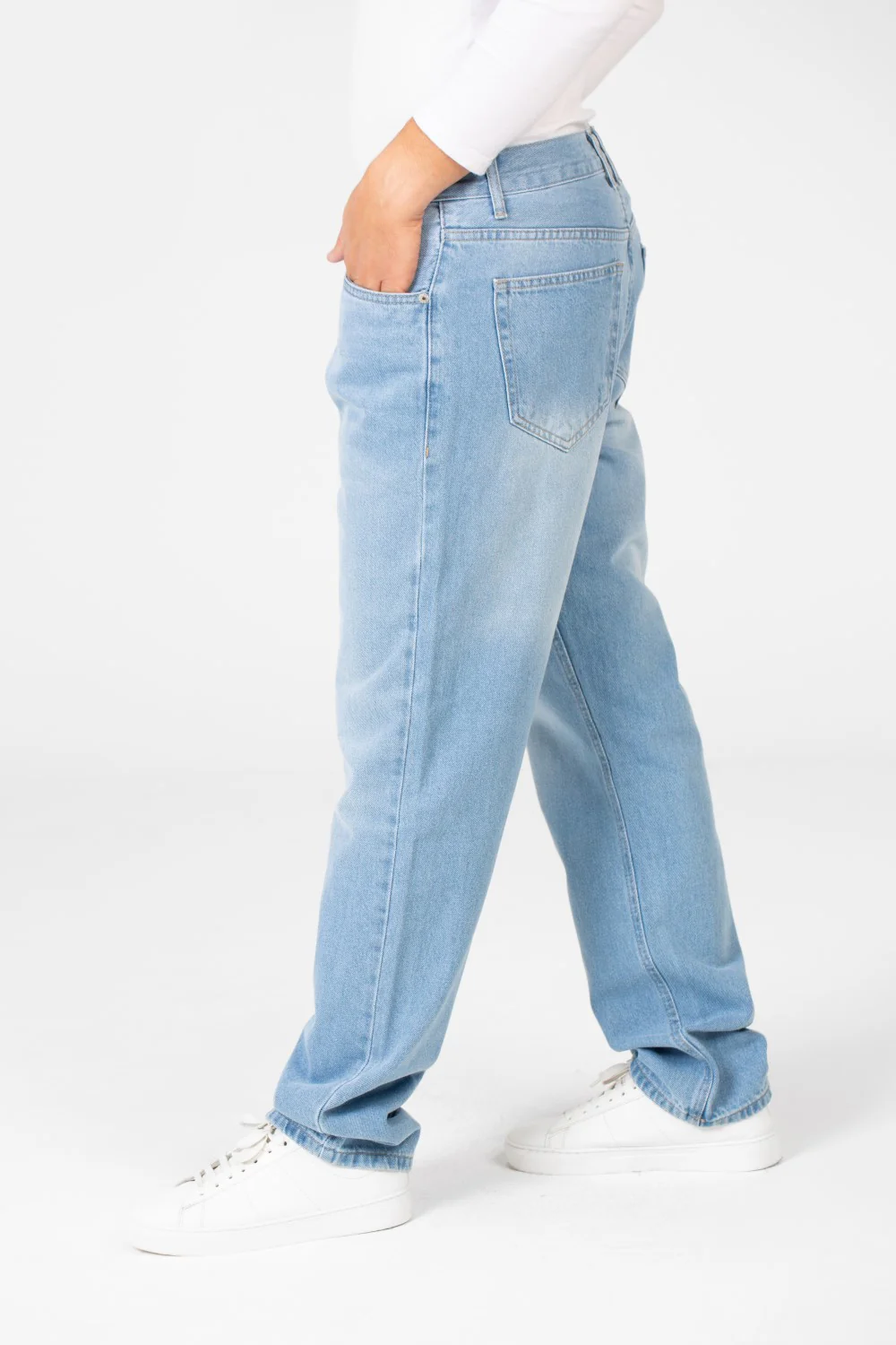 Men's Wide Leg Jeans Pants With Five Pockets And Button Front - Image 16