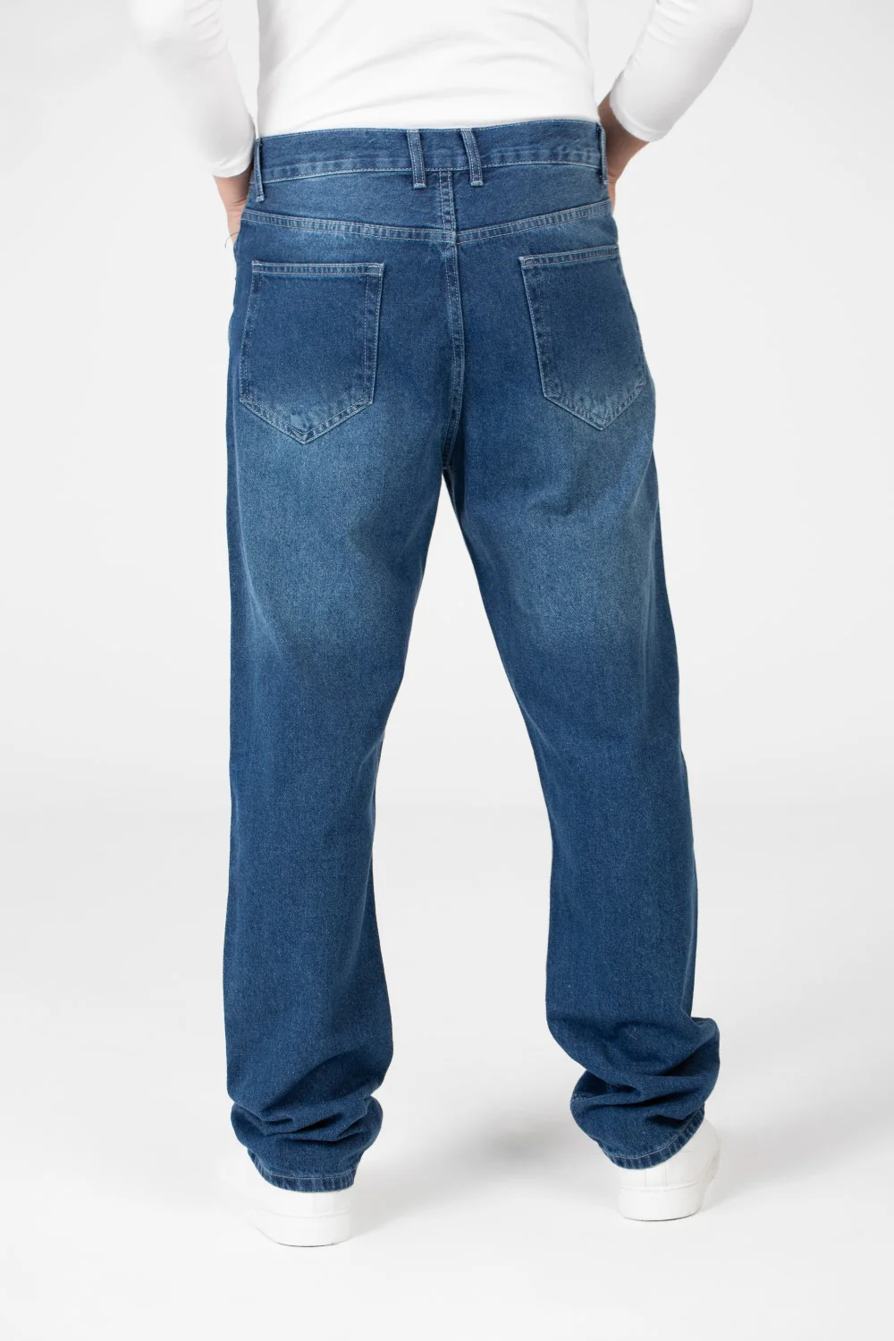 Men's Wide Leg Jeans Pants With Five Pockets And Button Front - Image 18