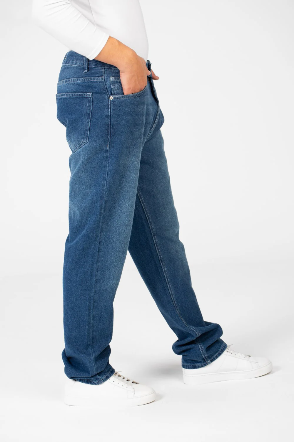 Men's Wide Leg Jeans Pants With Five Pockets And Button Front - Image 20