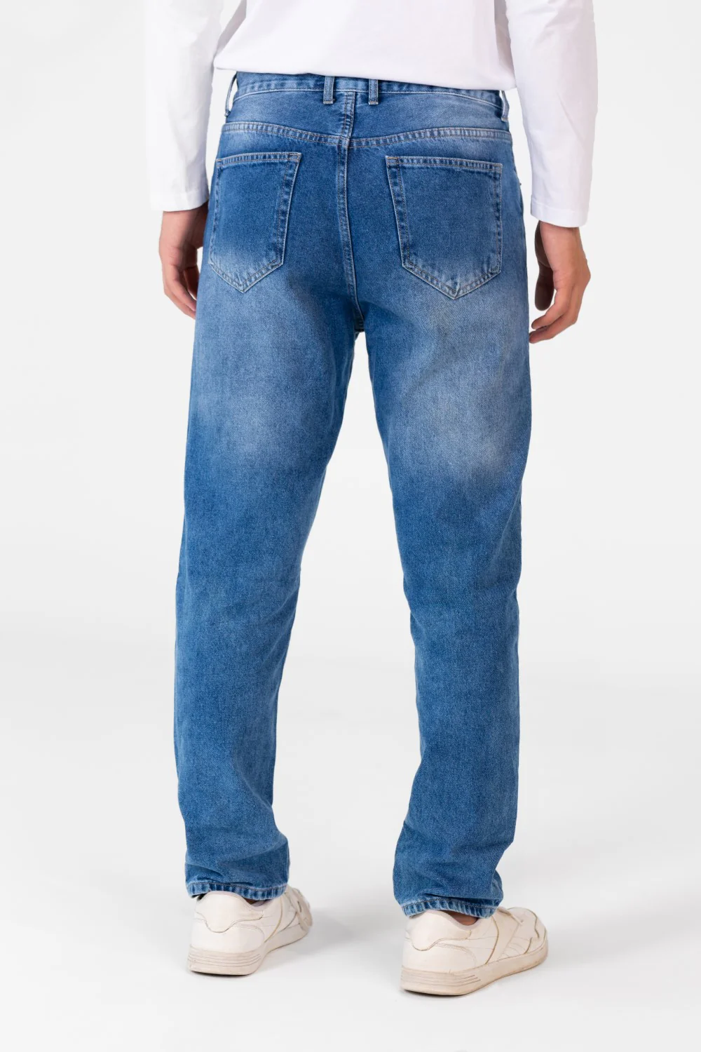 Men's Wide Leg Jeans Pants With Five Pockets And Button Front - Image 26