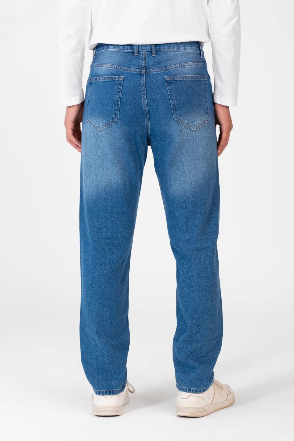 Men's Wide Leg Jeans Pants With Five Pockets And Button Front - Image 6