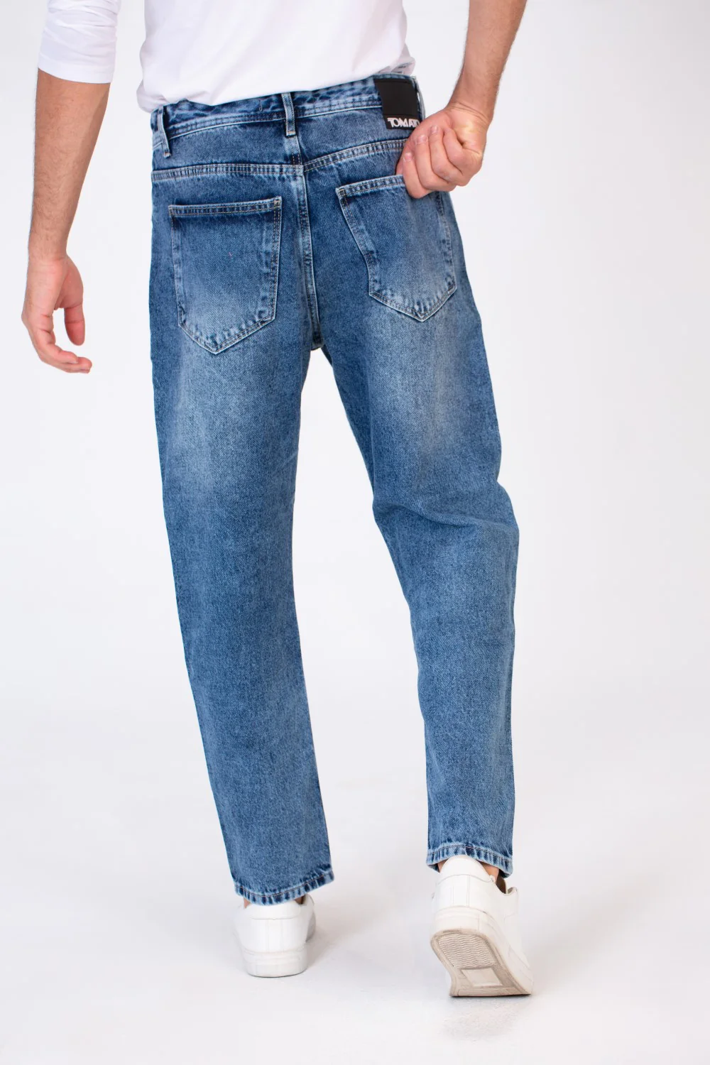 Mens Wide Leg Oversize Basic Jeans Pants for Everyday Wear - Image 4
