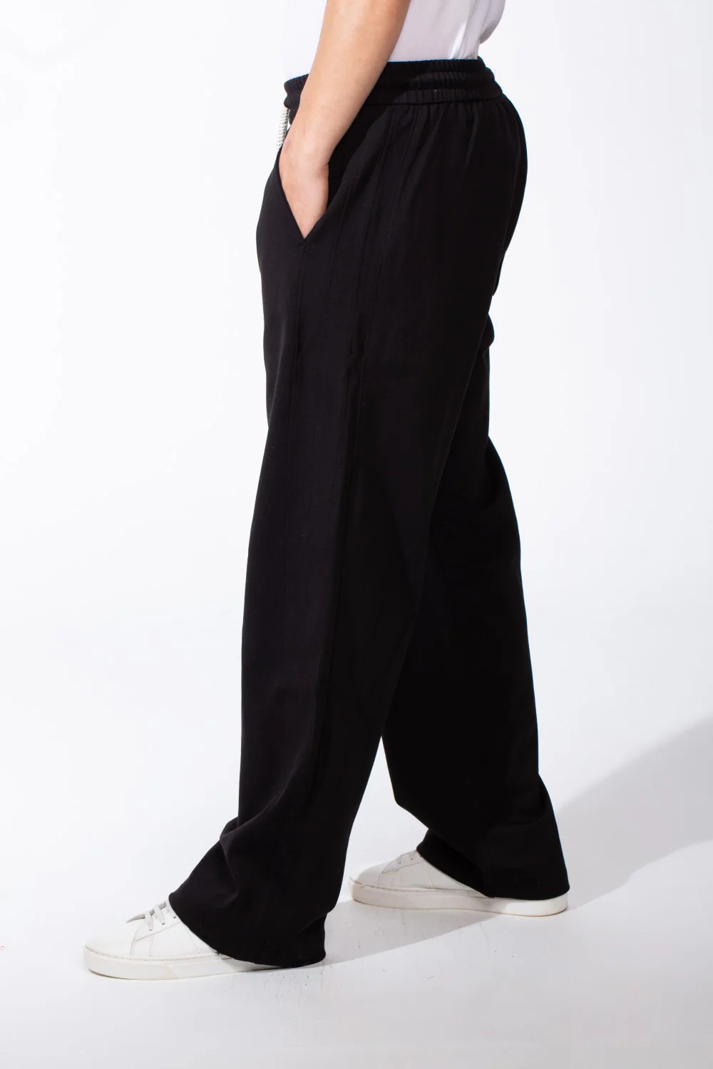 Men's Wide Leg Sweatpants Double Needle Side Seams In-Seam Side Pockets Designed - Image 7