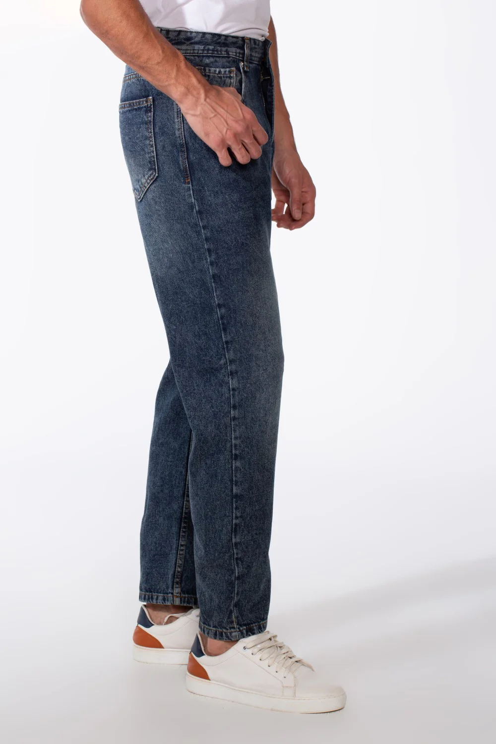Men's Wide Leg Tomato Jeans Pants With Pockets - Image 8