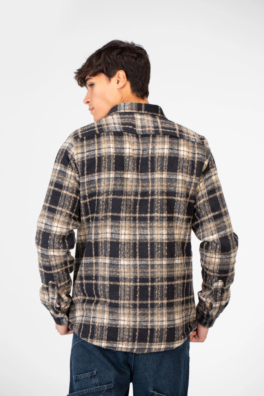 Men's Winter Fur Padded Shirt With Front Pockets - Image 2