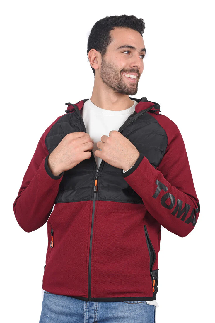 Men's Winter Hooded Padded Sweatshirt - Image 3