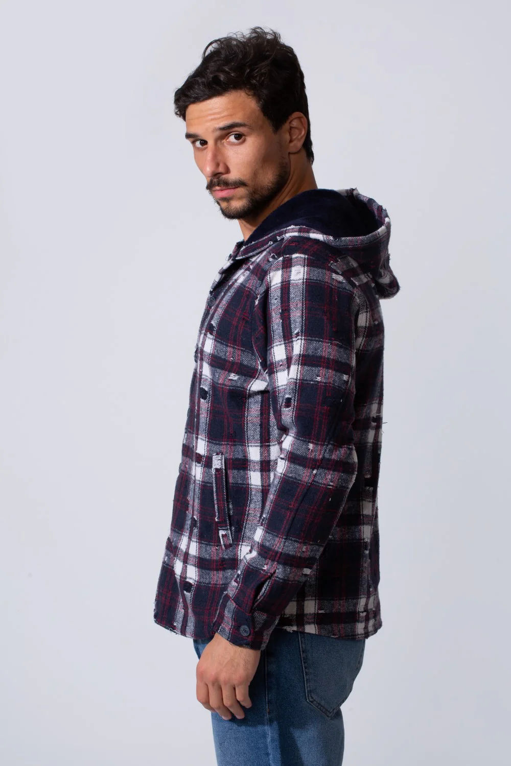 Men's Winter Padded Slim Fit Long Sleeve Shirt - Image 11