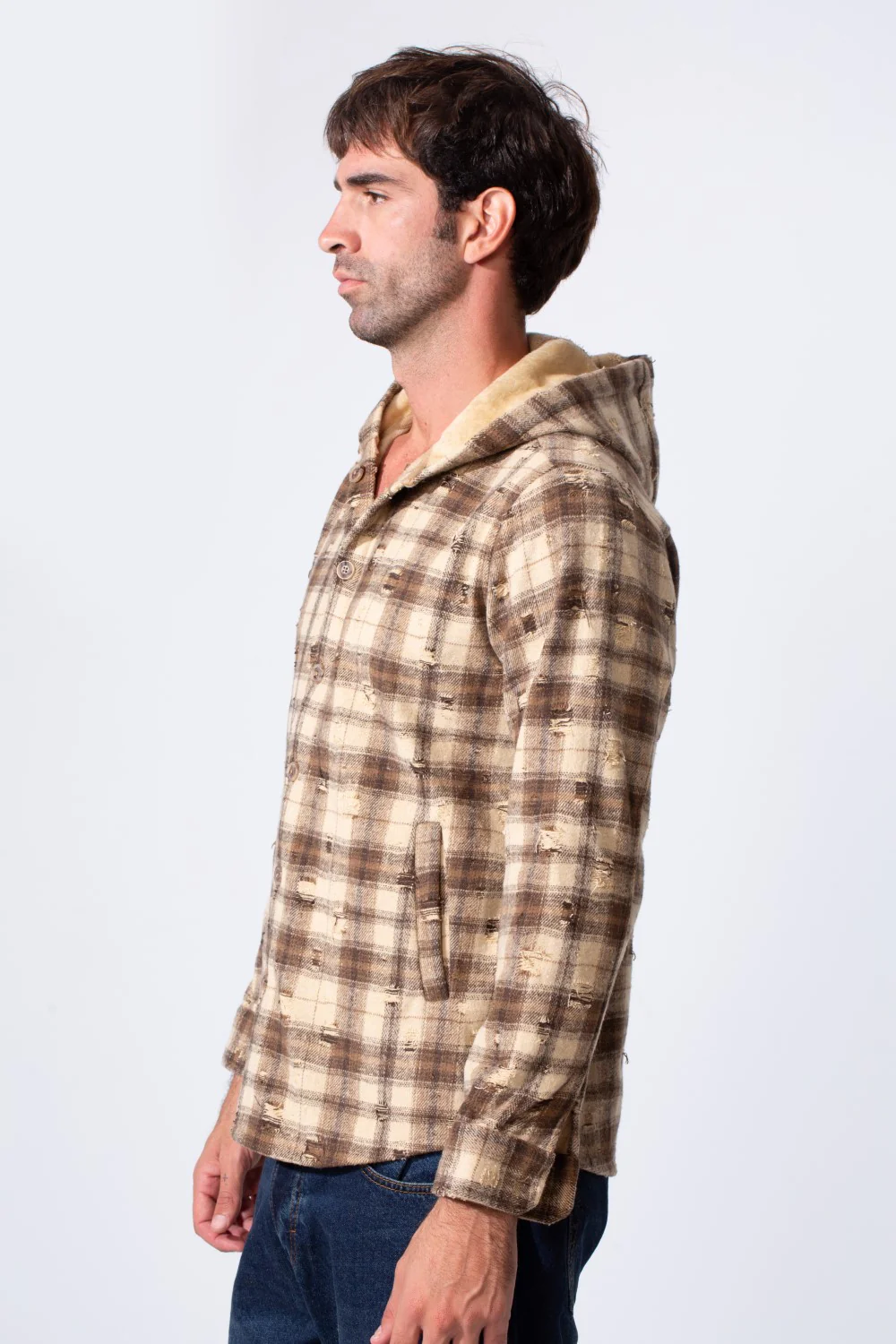 Men's Winter Padded Slim Fit Long Sleeve Shirt - Image 3