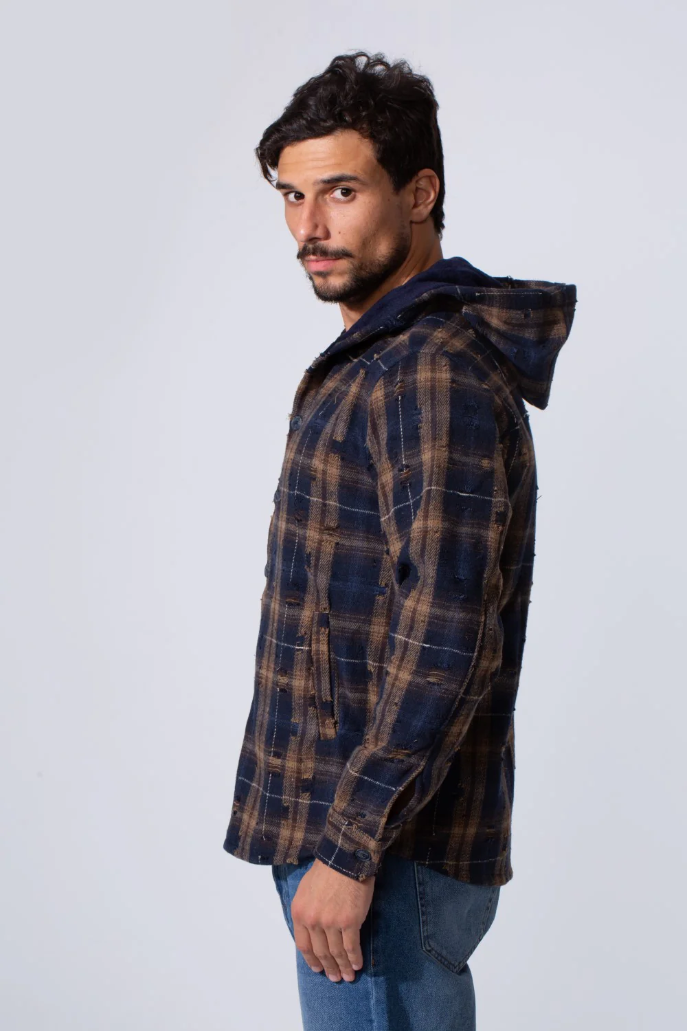 Men's Winter Padded Slim Fit Long Sleeve Shirt - Image 7