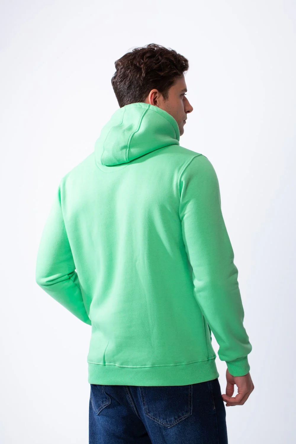 Men's Zip-Up Side Pockets Long Sleeves Practical Everyday Wear Hood Slim Fit Sweatshirt - Image 2