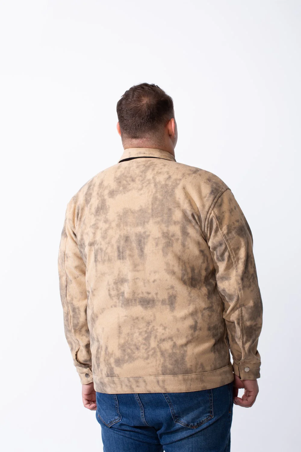 Men's Classic Neck With Marble Pattern Flap Closure Chest Pockets Textured Ripped Fabric Tomato Store Big Size Slim Fit Jacket - Image 10