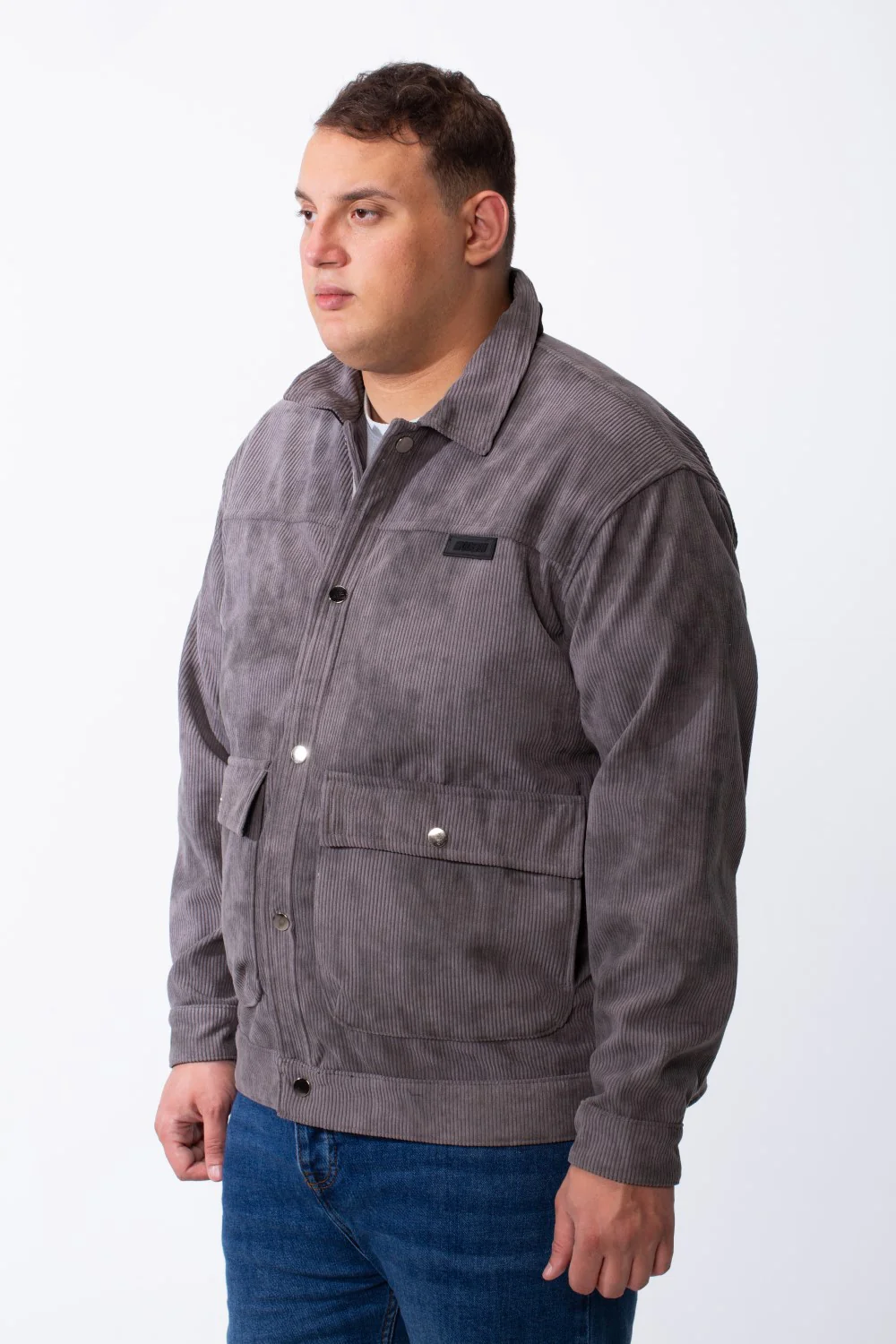 Men's Classic Neck With Marble Pattern Flap Closure Chest Pockets Textured Ripped Fabric Tomato Store Big Size Slim Fit Jacket - Image 16