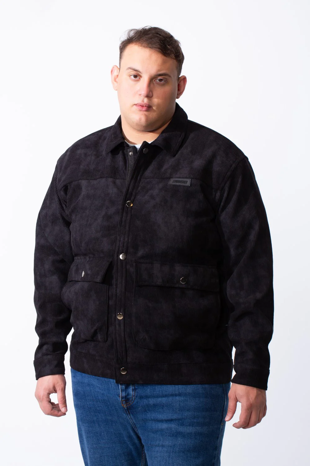 Men's Classic Neck With Marble Pattern Flap Closure Chest Pockets Textured Ripped Fabric Tomato Store Big Size Slim Fit Jacket - Image 5