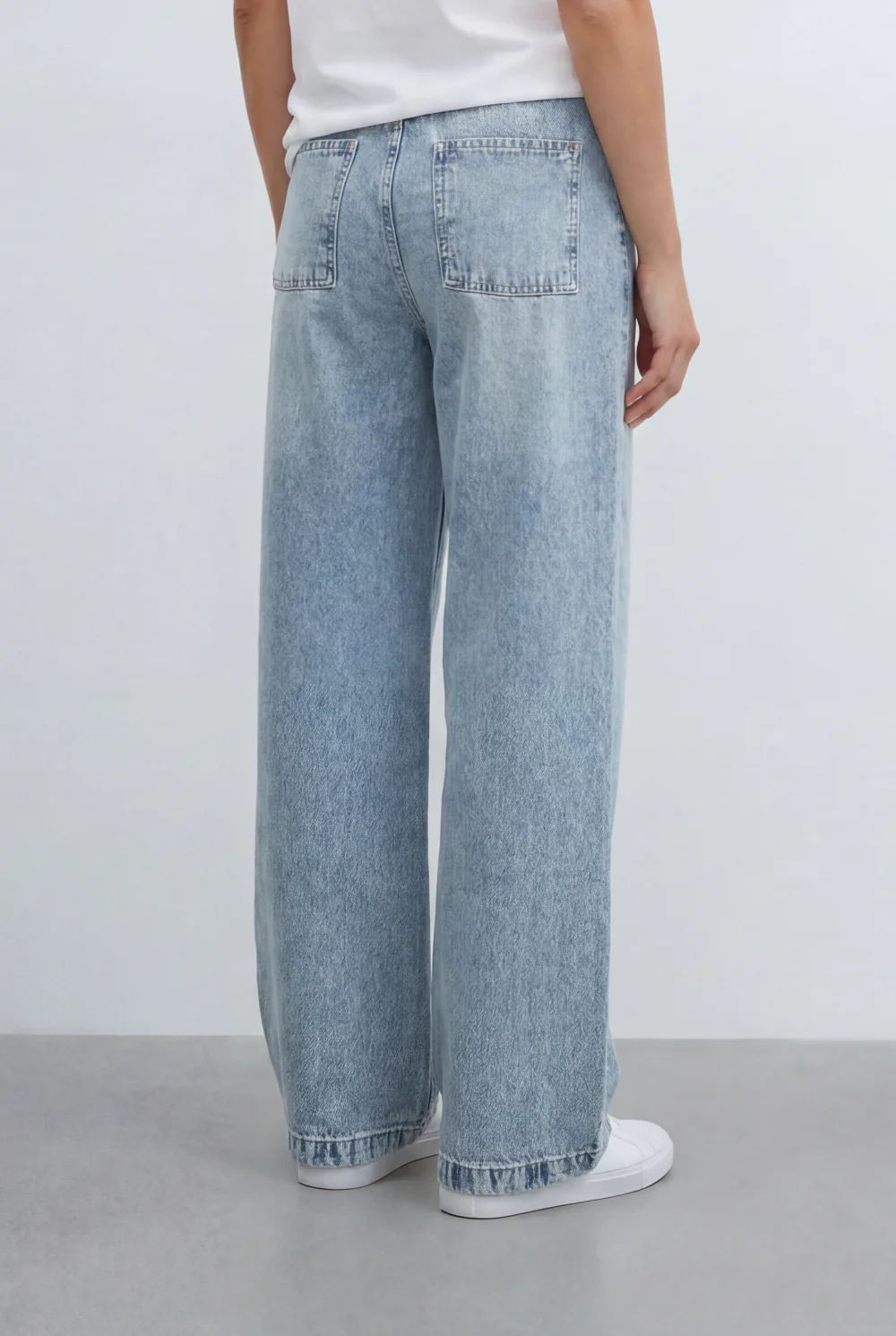 Women’s Tomato Store Drawstring Denim Used Effect Pants Elastic Waist Comfort Fit - Image 10