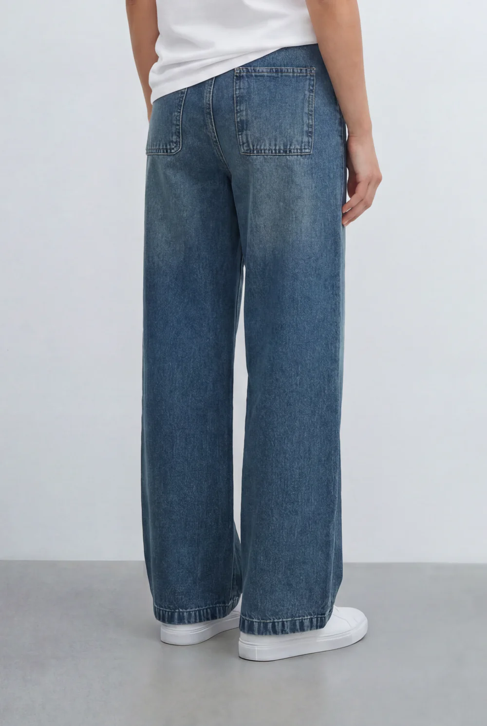 Women’s Tomato Store Drawstring Denim Used Effect Pants Elastic Waist Comfort Fit - Image 6