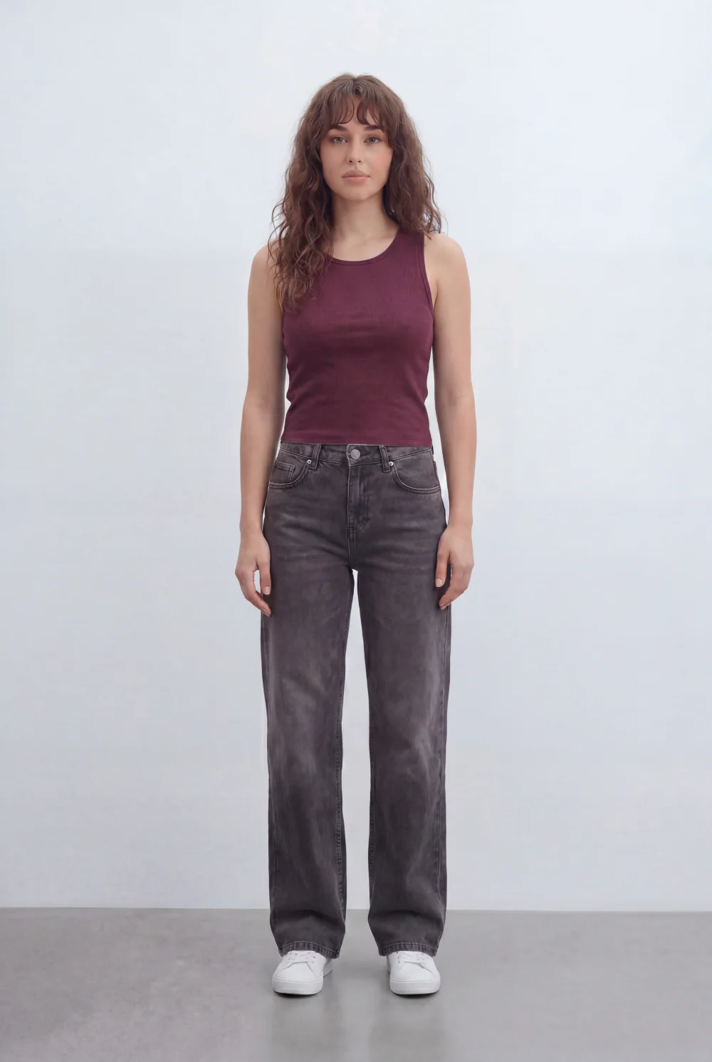 Women’s Tomato Store Everyday Rib Fitted T-Shirt Top With Fine Vertical Rib Texture Smooth Solid Surface Front Back Finish Body Hugging Shape - Image 11