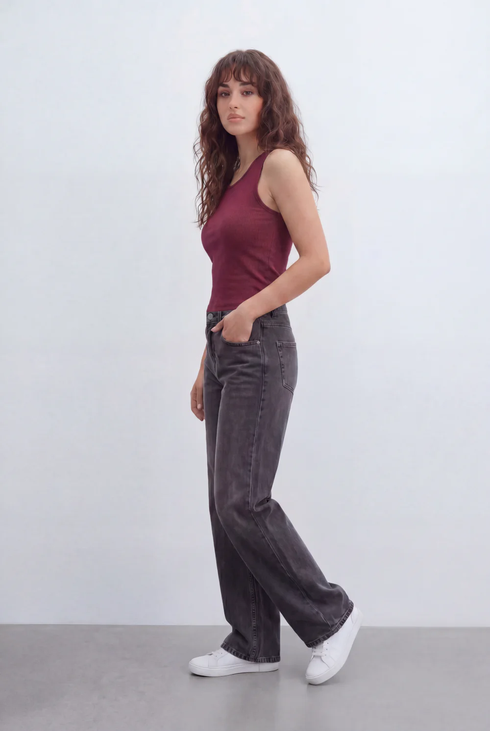 Women’s Tomato Store Everyday Rib Fitted T-Shirt Top With Fine Vertical Rib Texture Smooth Solid Surface Front Back Finish Body Hugging Shape - Image 12
