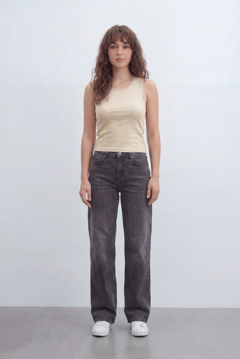 Women’s Tomato Store Everyday Rib Fitted T-Shirt Top With Fine Vertical Rib Texture Smooth Solid Surface Front Back Finish Body Hugging Shape - Image 3