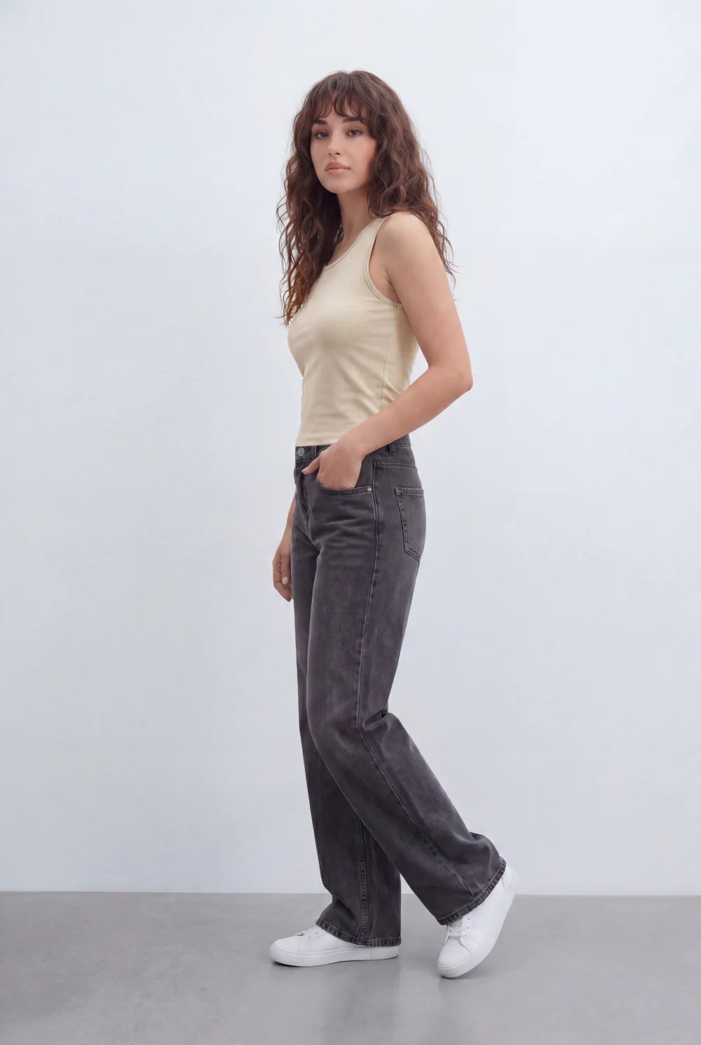 Women’s Tomato Store Everyday Rib Fitted T-Shirt Top With Fine Vertical Rib Texture Smooth Solid Surface Front Back Finish Body Hugging Shape - Image 4