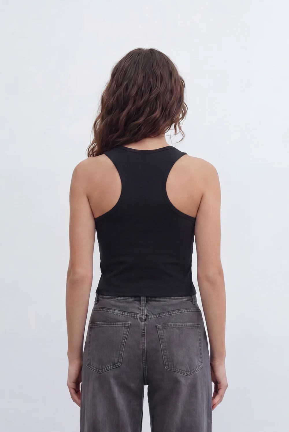 Women’s Tomato Store Everyday Rib Fitted T-Shirt Top With Fine Vertical Rib Texture Smooth Solid Surface Front Back Finish Body Hugging Shape - Image 6