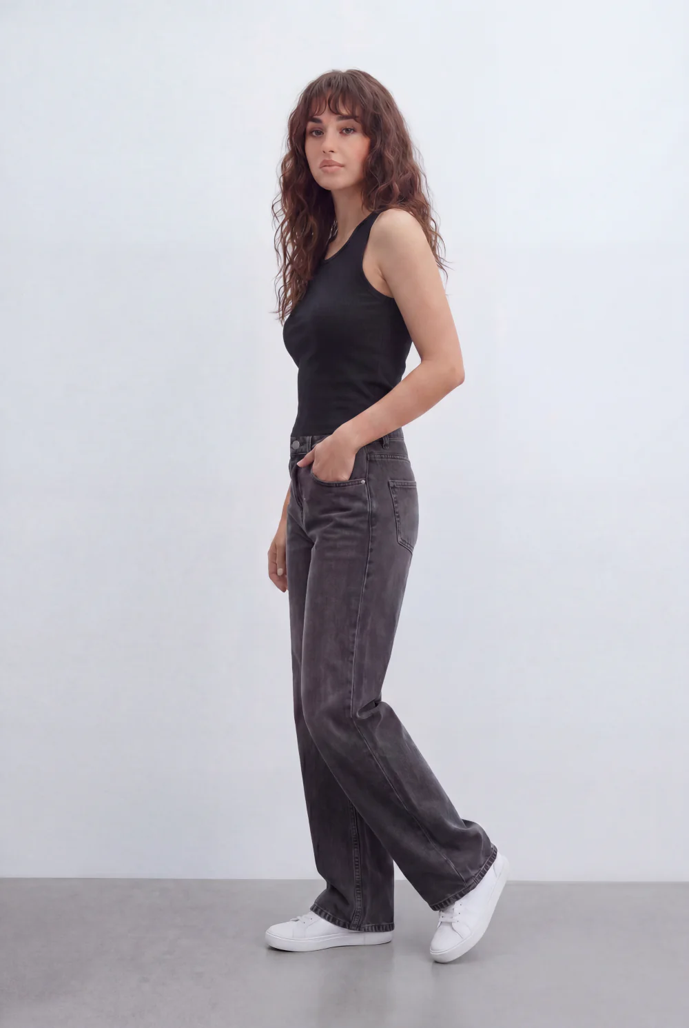 Women’s Tomato Store Everyday Rib Fitted T-Shirt Top With Fine Vertical Rib Texture Smooth Solid Surface Front Back Finish Body Hugging Shape - Image 8