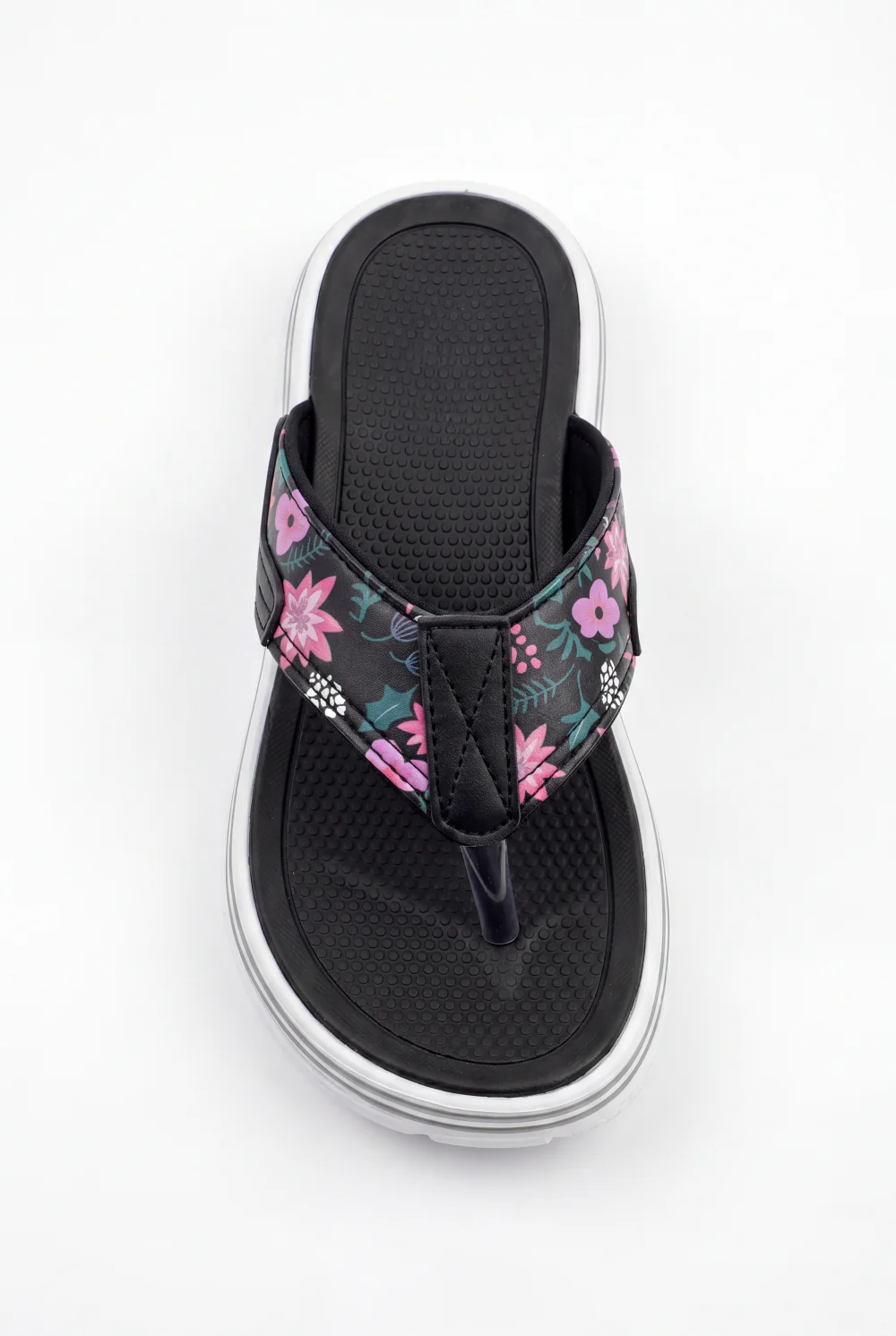 Women’s Duck Tomato Store Flip Flops Floral Printed Strap Cushioned Footbed Slipper - Image 3