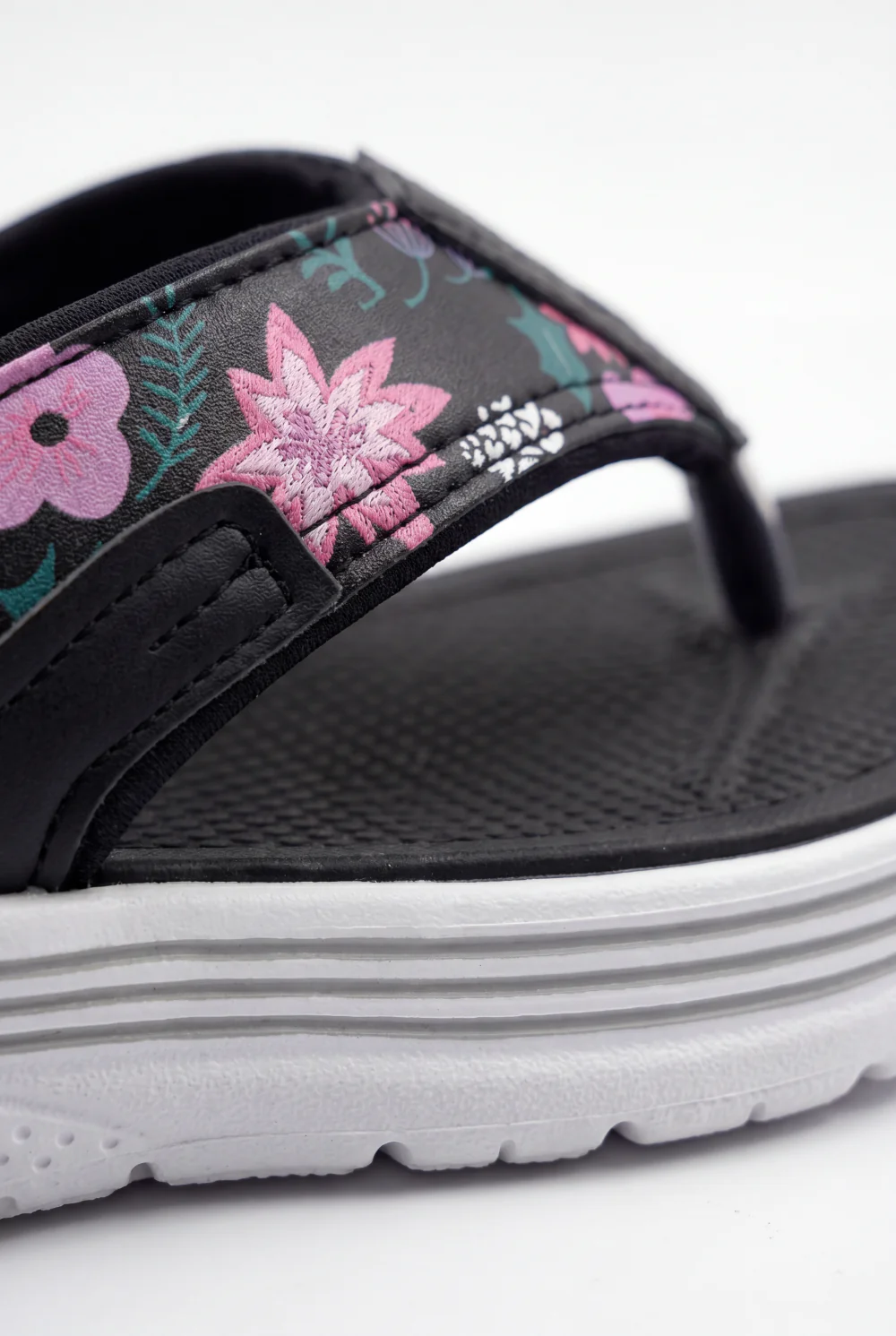 Women’s Duck Tomato Store Flip Flops Floral Printed Strap Cushioned Footbed Slipper - Image 4