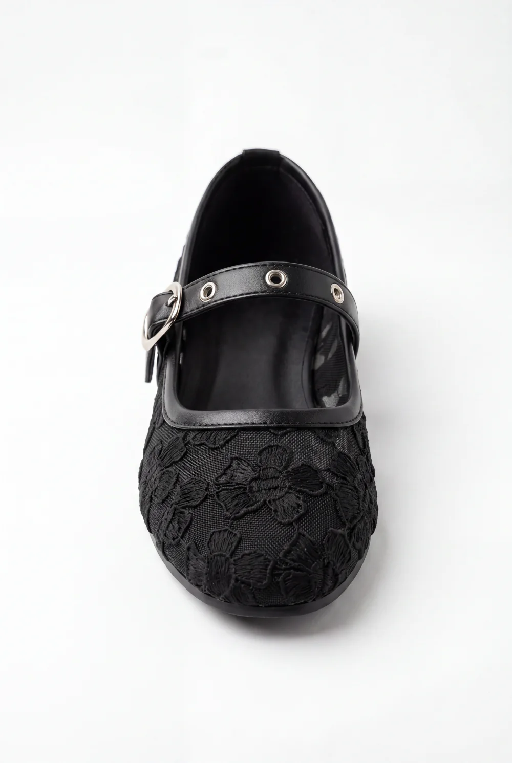 Women’s Tomato Store Lace Ballet Flats Shoes Delicate Floral Embroidery Mary Jane Strap Low Heel Design - Image 6