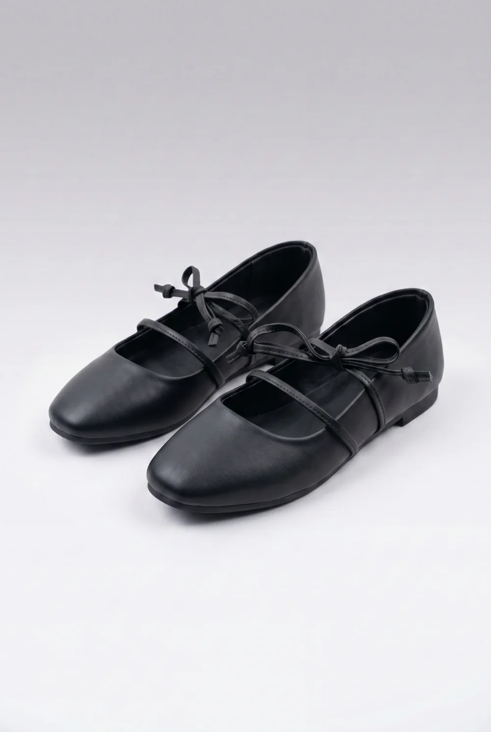 Women’s Tomato Store Lace Up Ballet Flats Shoes Minimal Slip On Design Delicate Tie Detail