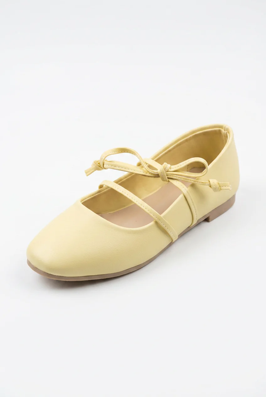 Women’s Tomato Store Lace Up Ballet Flats Shoes Minimal Slip On Design Delicate Tie Detail - Image 6