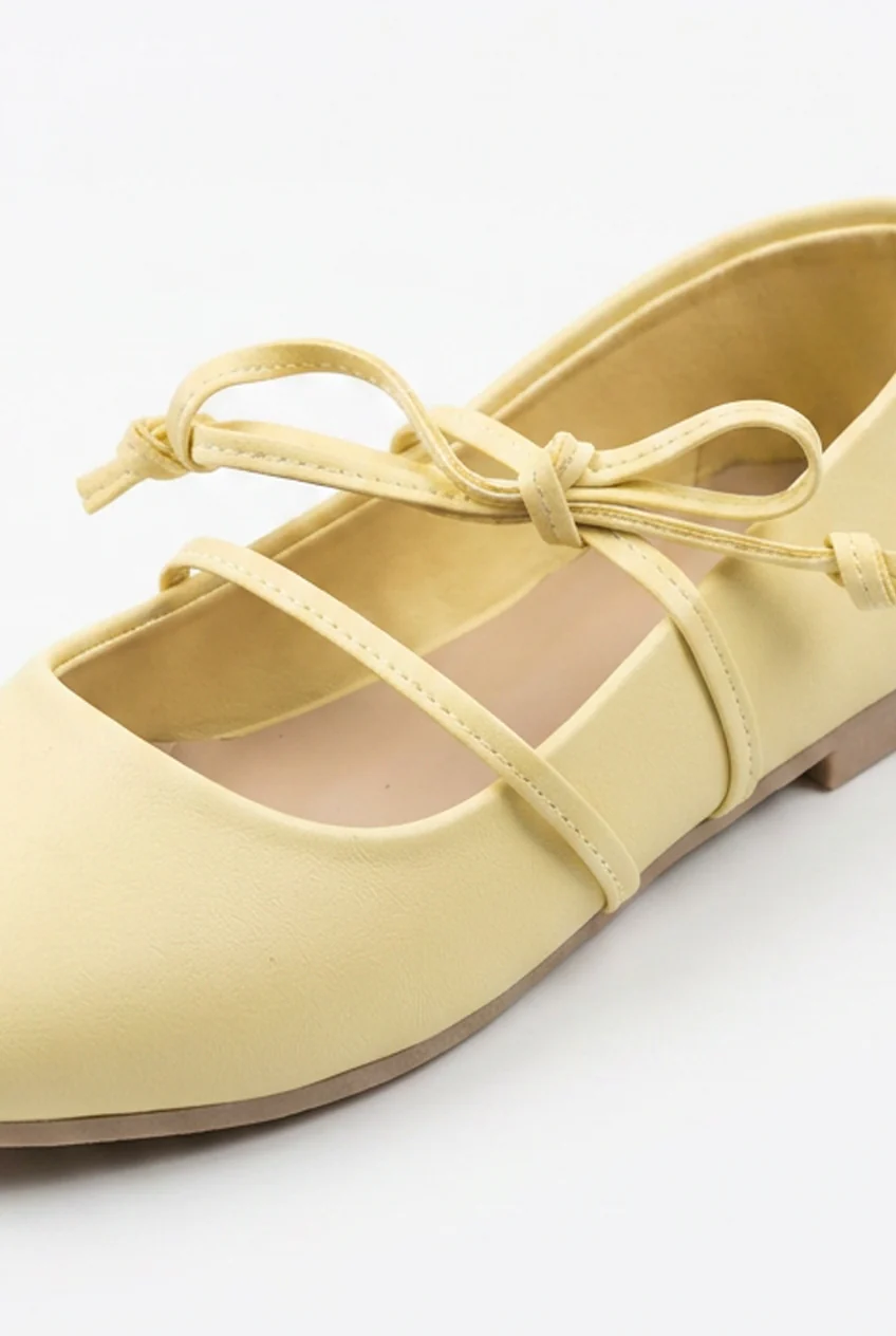 Women’s Tomato Store Lace Up Ballet Flats Shoes Minimal Slip On Design Delicate Tie Detail - Image 7