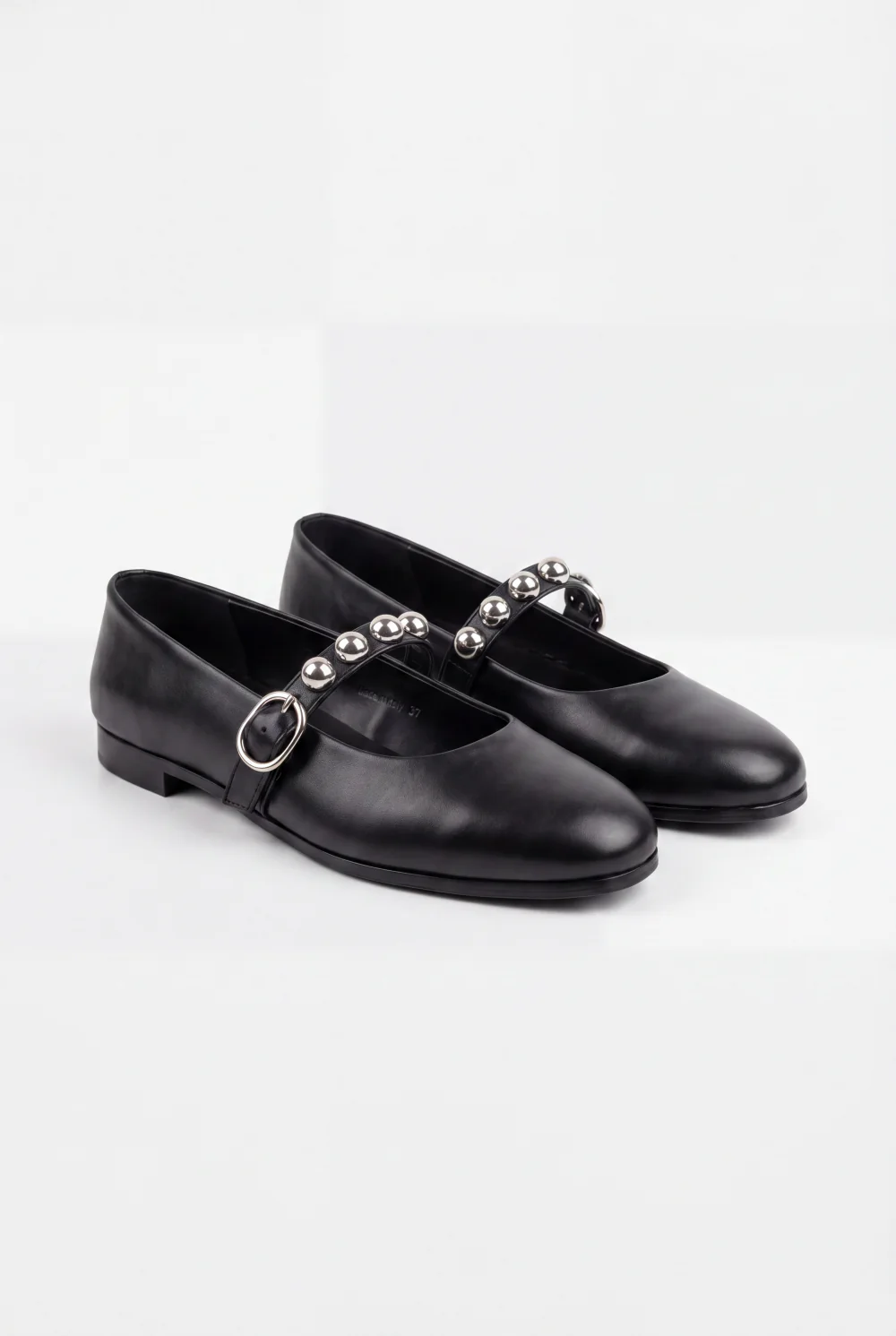 Women’s Tomato Store Mary Jane Ballet Flats Shoes Studded Strap Detail Adjustable Buckle Closure