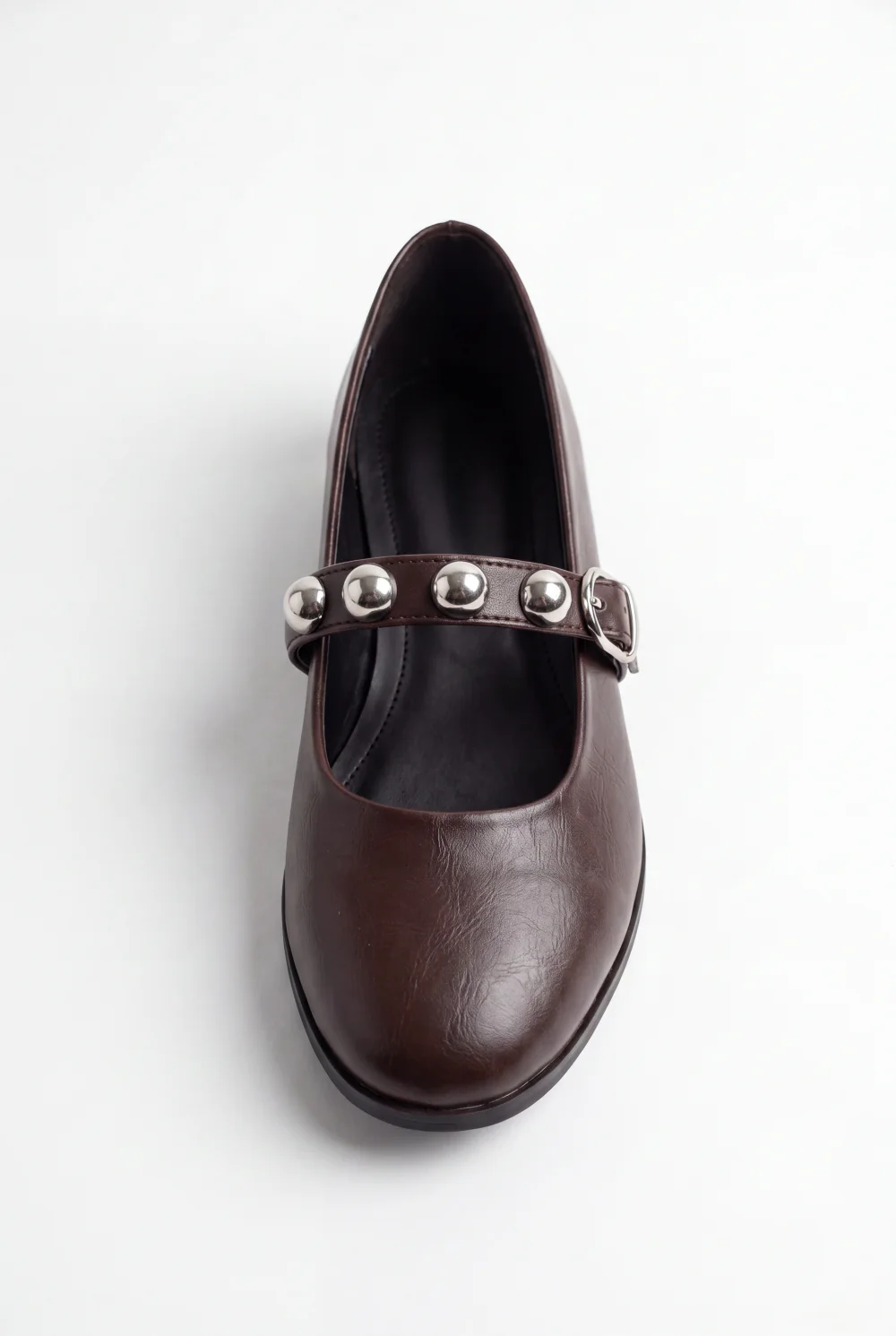 Women’s Tomato Store Mary Jane Ballet Flats Shoes Studded Strap Detail Adjustable Buckle Closure - Image 6