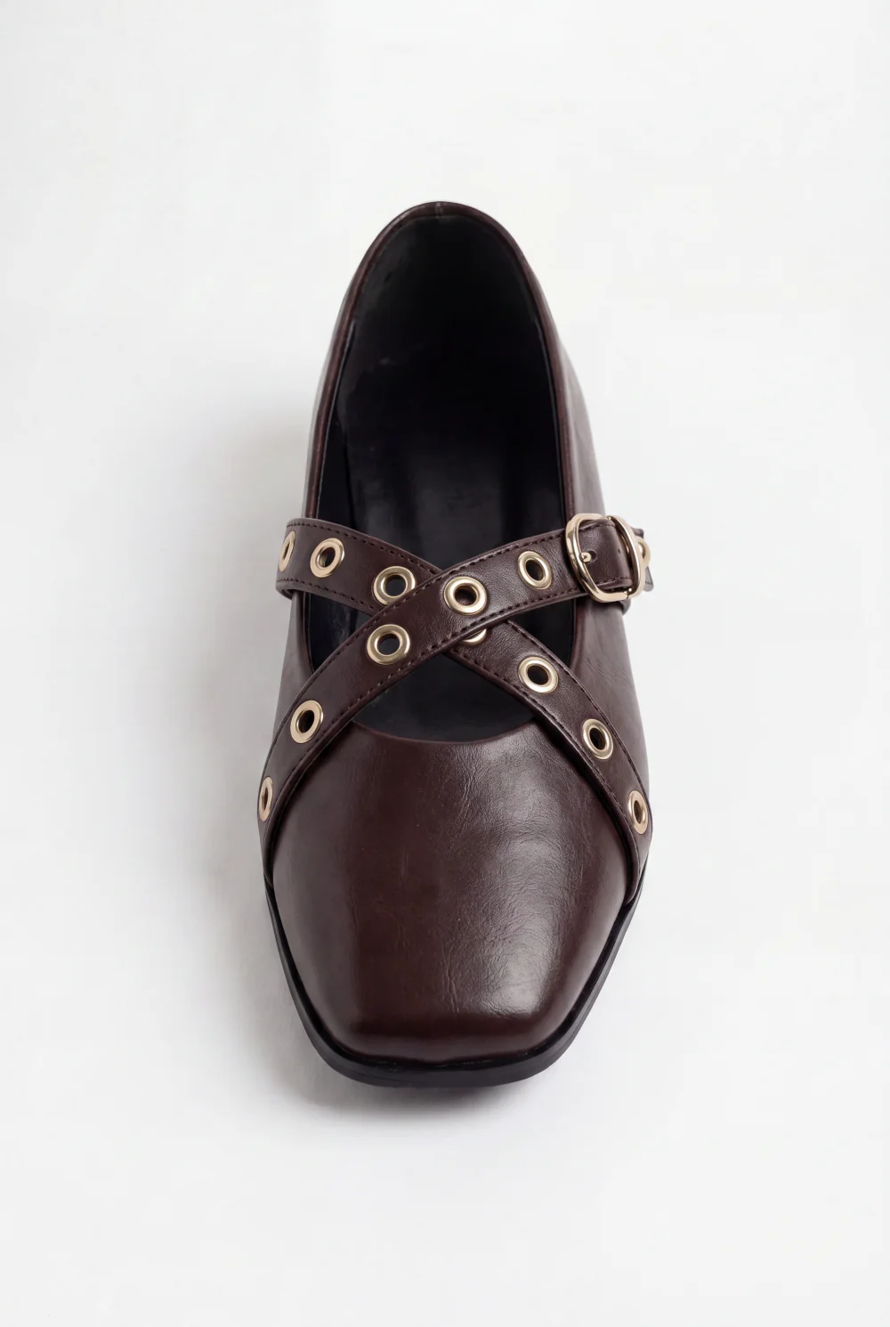 Women’s Tomato Store Mary Jane Flats Multi Strap Buckle Details Metal Eyelet Accents Ballet Flats Shoes - Image 6