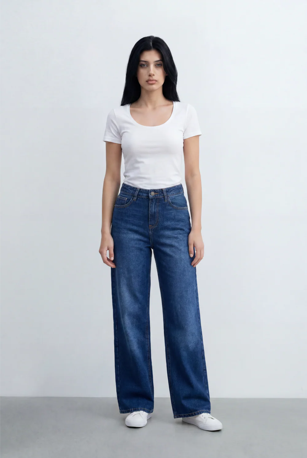 Women’s Tomato Store Soft Washed Finish Wide Leg Denim Pants - Image 11