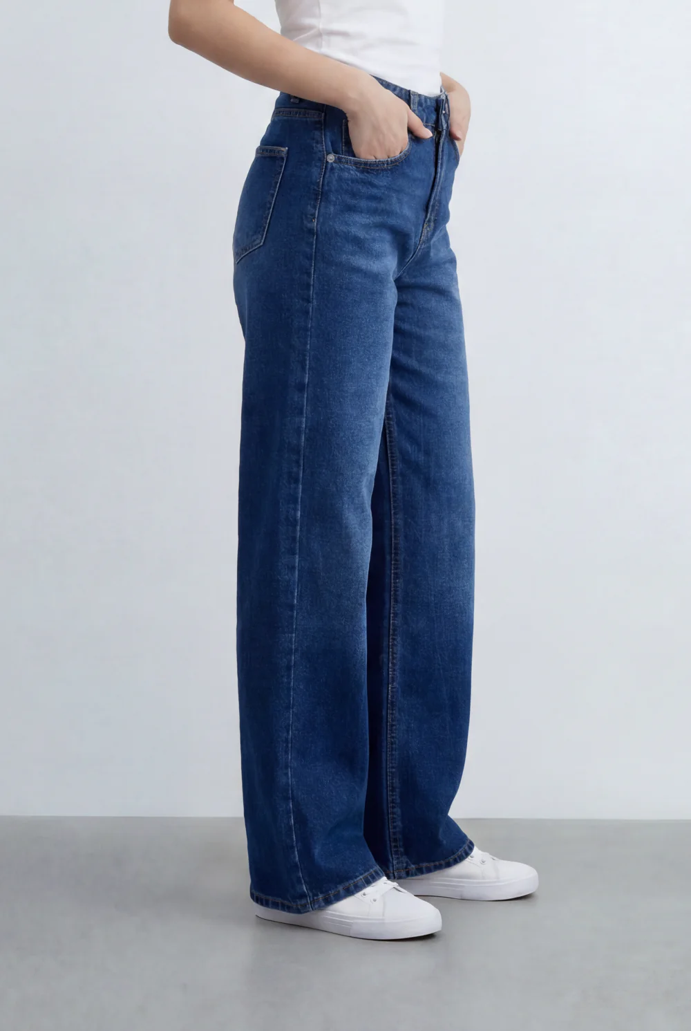 Women’s Tomato Store Soft Washed Finish Wide Leg Denim Pants - Image 12