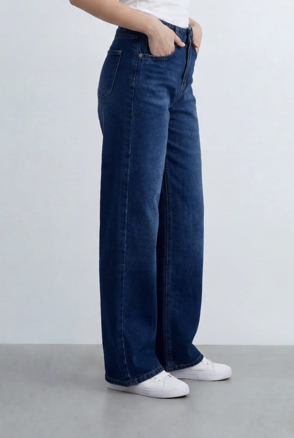 Women’s Tomato Store Soft Washed Finish Wide Leg Denim Pants - Image 4