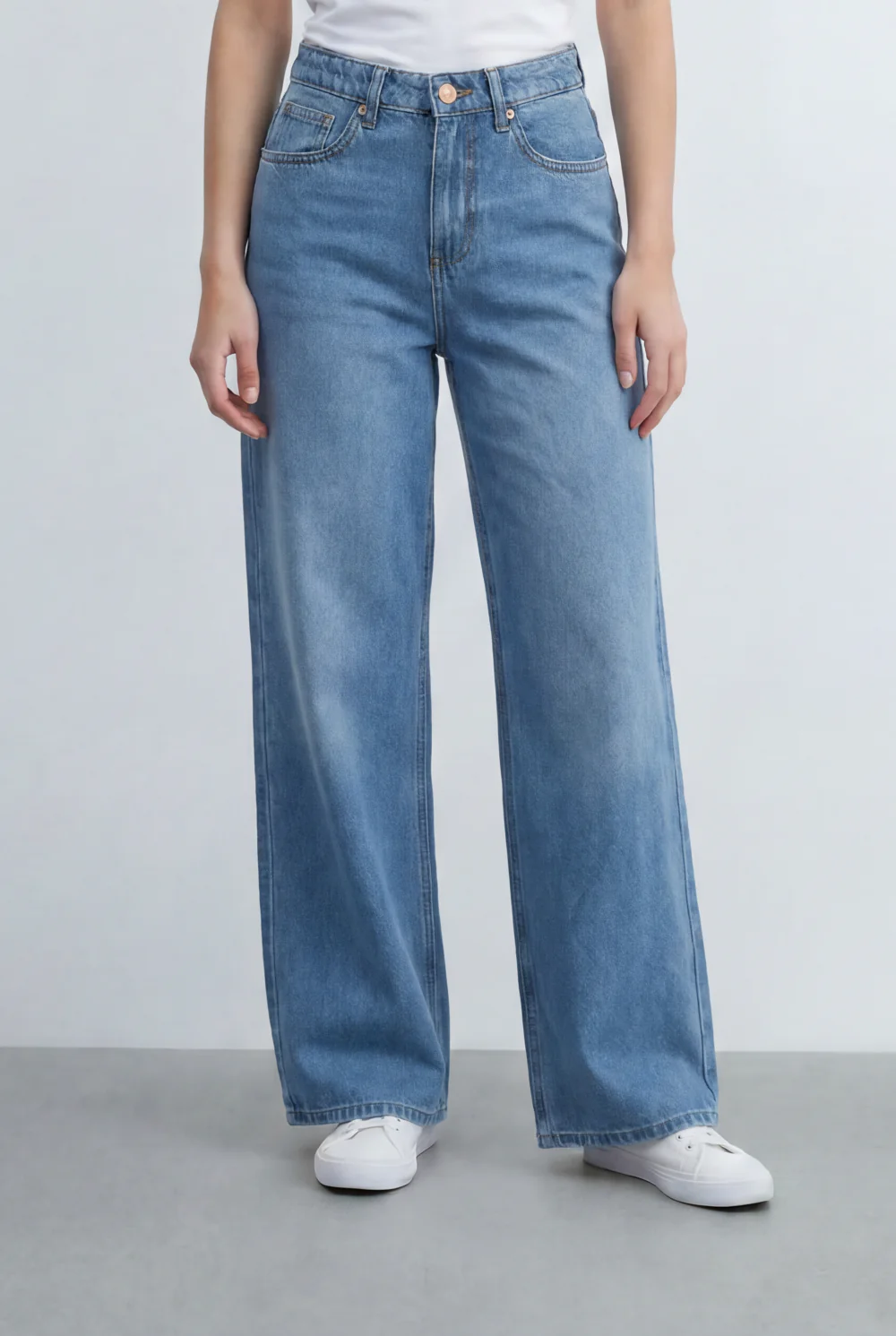 Women’s Tomato Store Soft Washed Finish Wide Leg Denim Pants - Image 5
