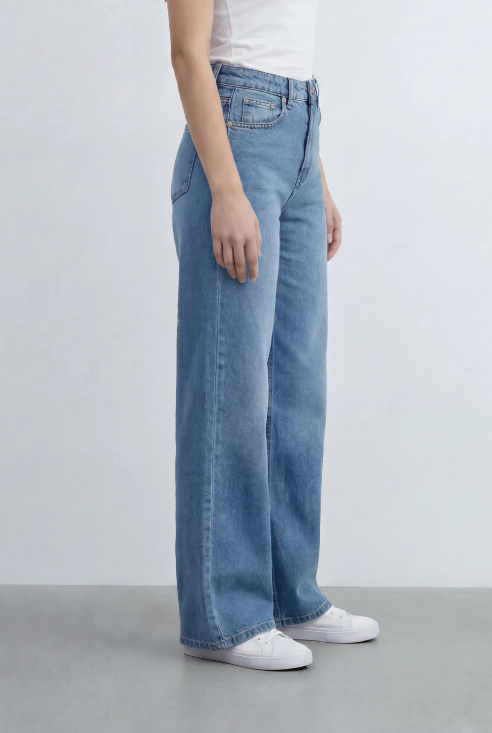 Women’s Tomato Store Soft Washed Finish Wide Leg Denim Pants - Image 8