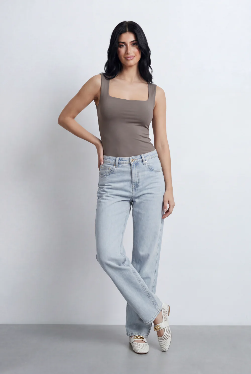 Women’s Tomato Store Square Neck Tank Basic Top Wide Strap Design T-Shirt - Image 11