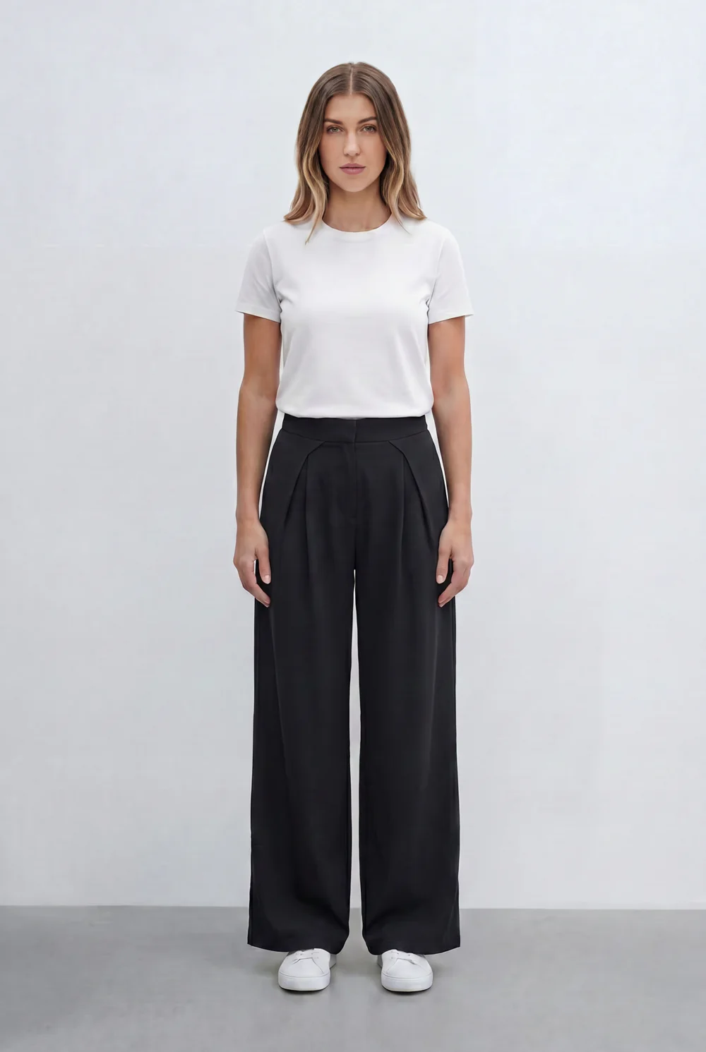 Women’s Tomato Store Tailored Basic Pants With Front Pleat Details Flowing Silhouette - Image 11