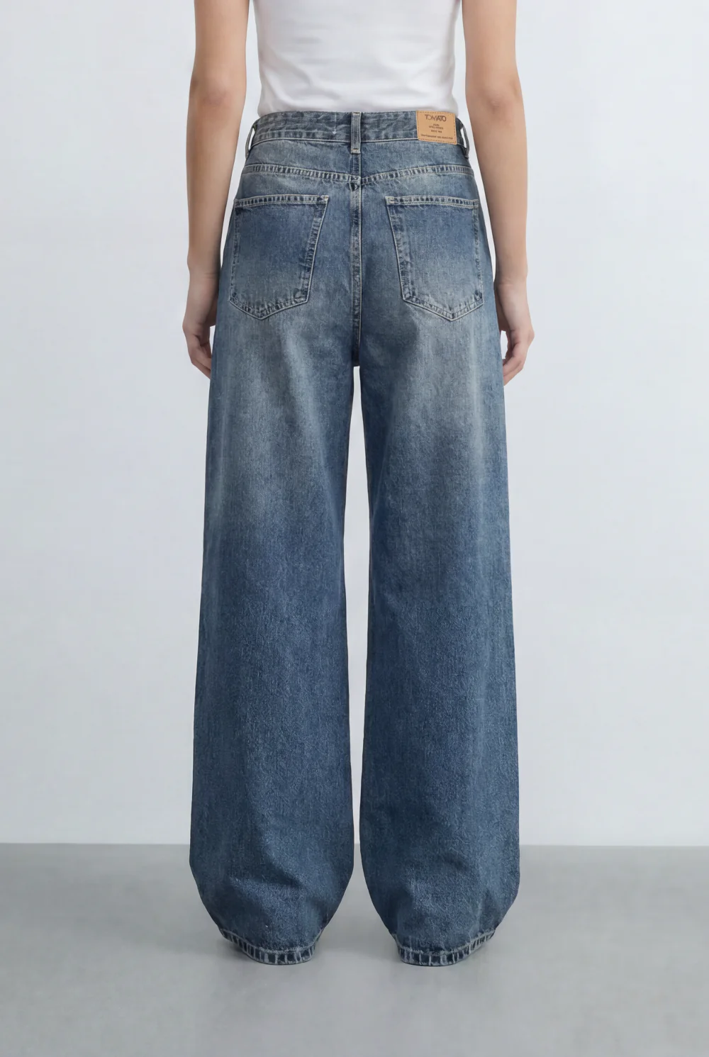 Women’s Tomato Store Vertical Seam Line Baggy Down Pants - Image 4